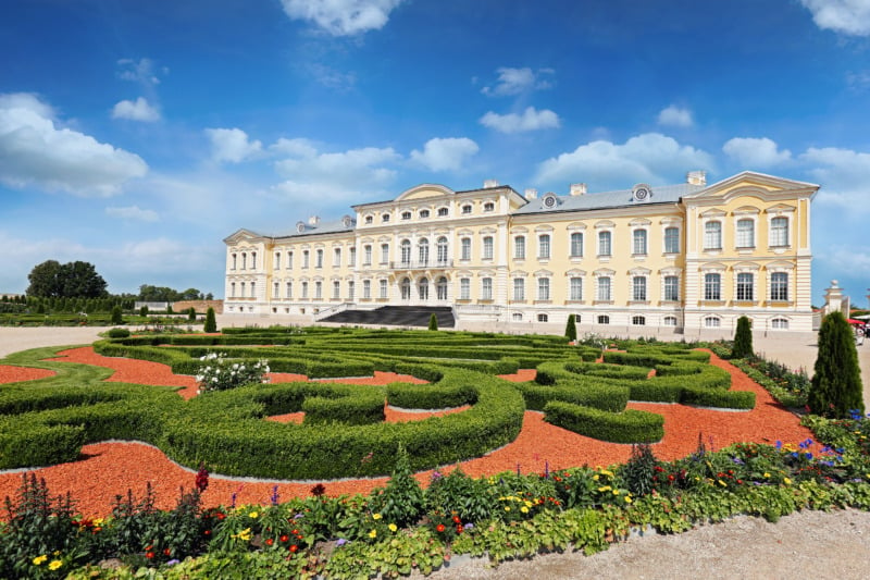 Rundale palace and Rundale in Latvia