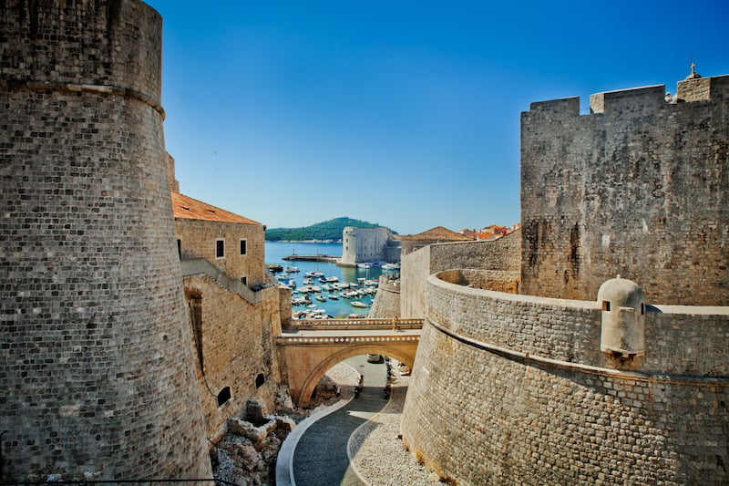 Dubrovnik, Croatia View of Old City and Fortress from Castle