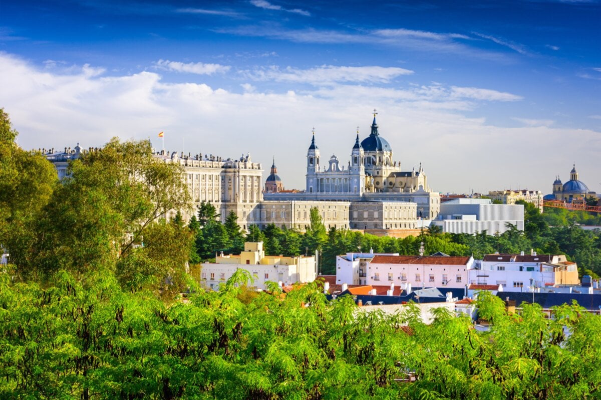 Part of the Madrid, Spain skyline