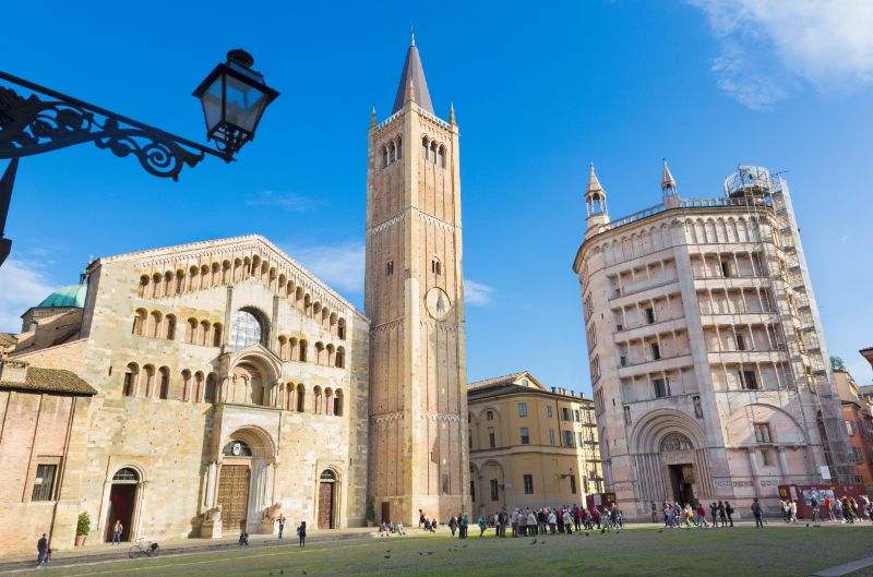 Duomo and Baptistery in Parma, Italy