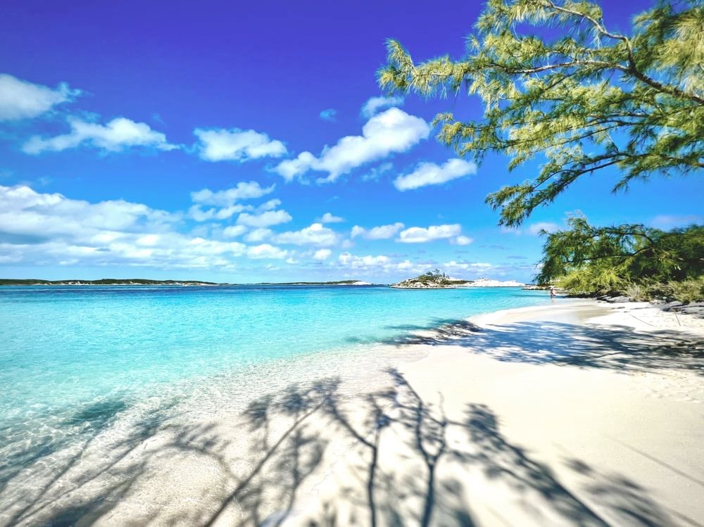 pirate beach staniel cay sand