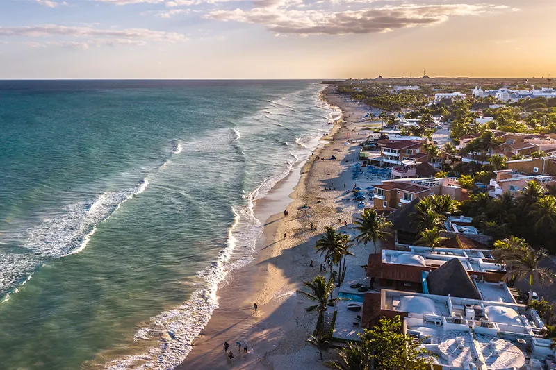 Playa del Carmen at sunset