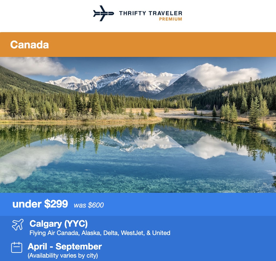 Banff National Park flight deal