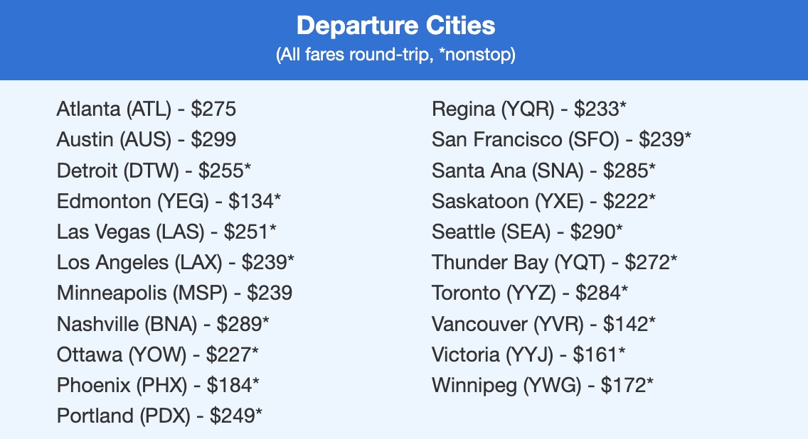 Banff National Park flight deal