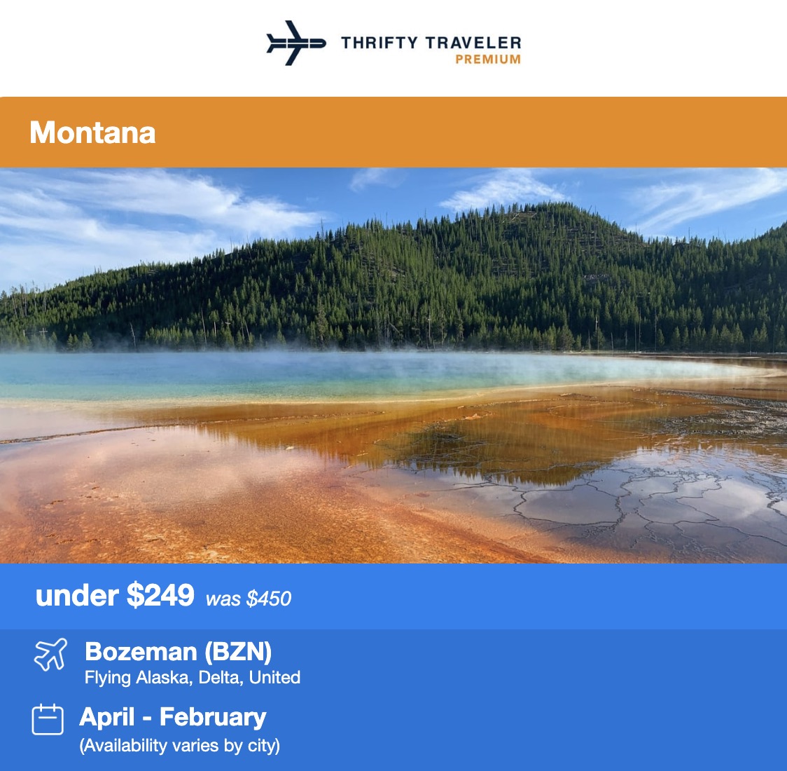 Bozeman flight deal