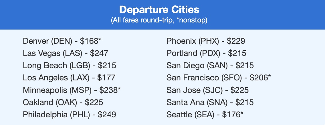 Big Sky flight deal