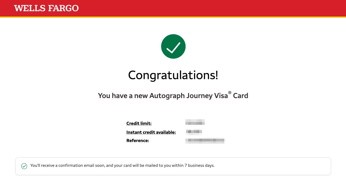 Wells Fargo Autograph Journey application