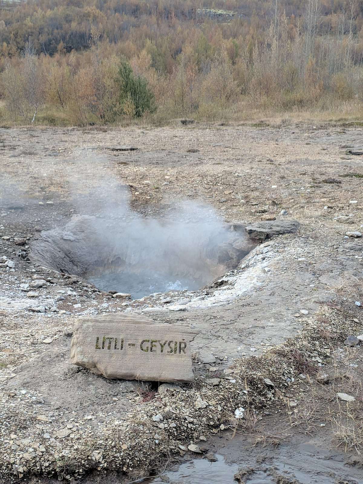 Little Geysir at Geysir Hot Springs in Iceland