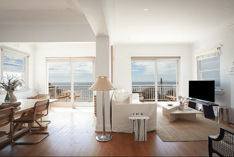 Bedroom view of the Beachfront Home in Tamarama