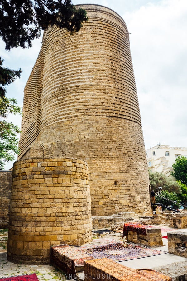 The Maiden Tower, an ancient brick tower inside the Baku Icherisheher.