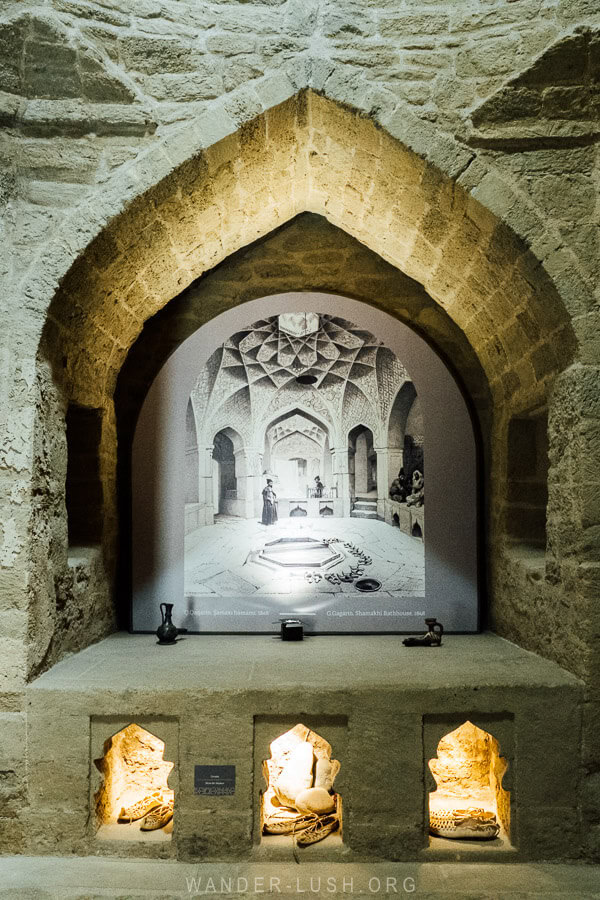 The Yeralti Hamam, and underground bath museum in Baku, Azerbaijan.