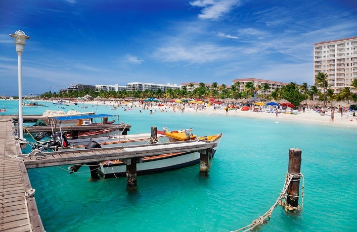 Palm Beach, Aruba, looking north toward Malmok Beach