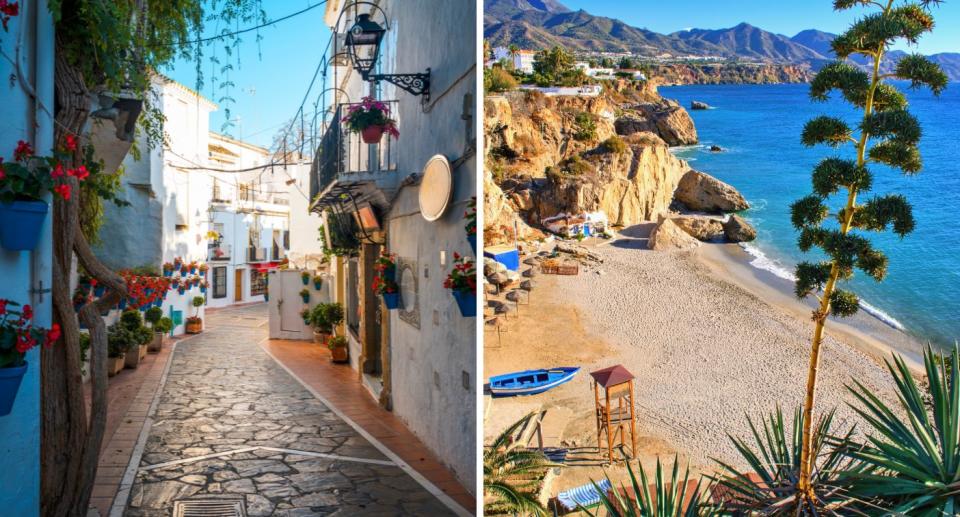 Malaga Province in Costa del sol in Spain boasts colourful, quirky streetscapes and beautiful Mediterranean beaches. Source: Getty