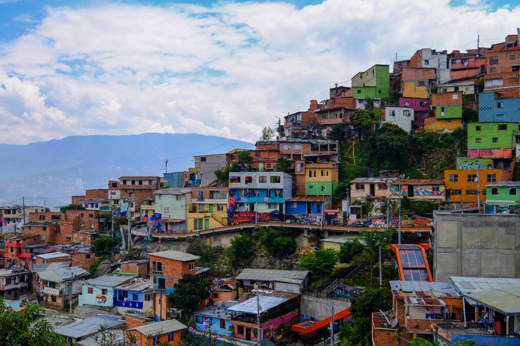 Colorful buildings in Medellin.