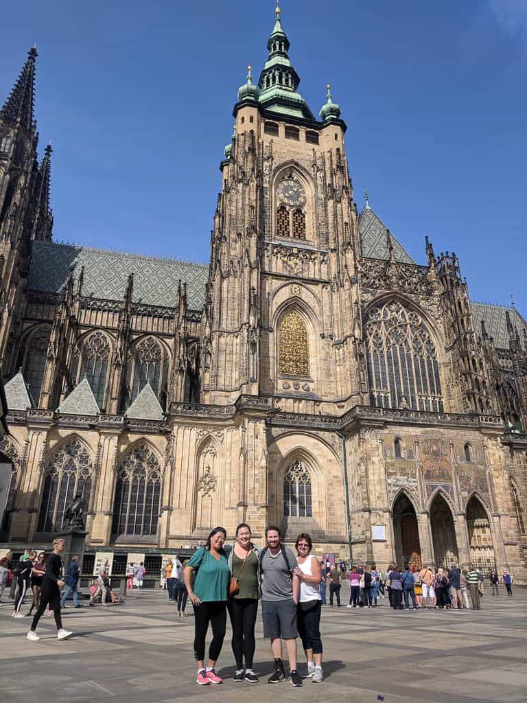 Prague Castle with our moms