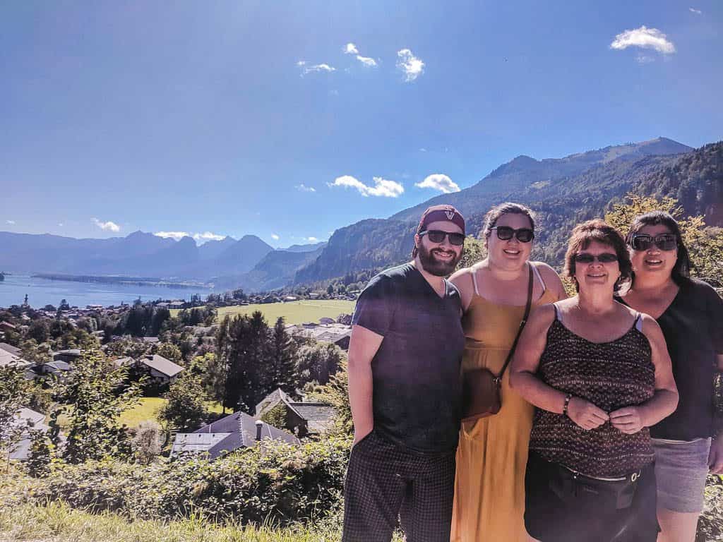 Colin, the moms and me at Salzburg Lake District