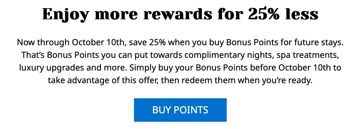 Buy Hyatt points with 25% bonus