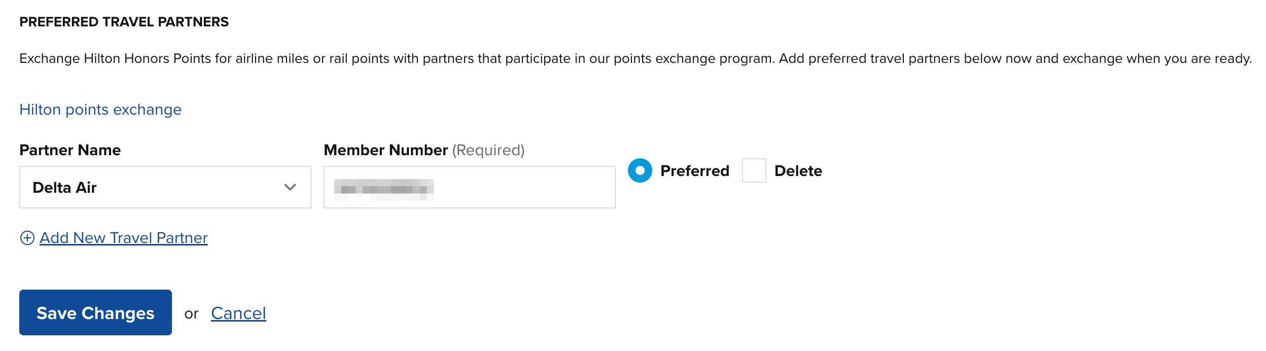 Hilton Honors Delta Preferred Travel Partners
