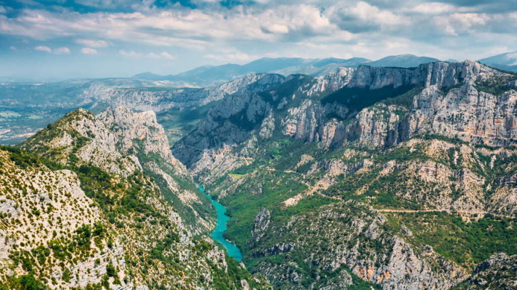 Aerial view of Gorges Du Verdon in France