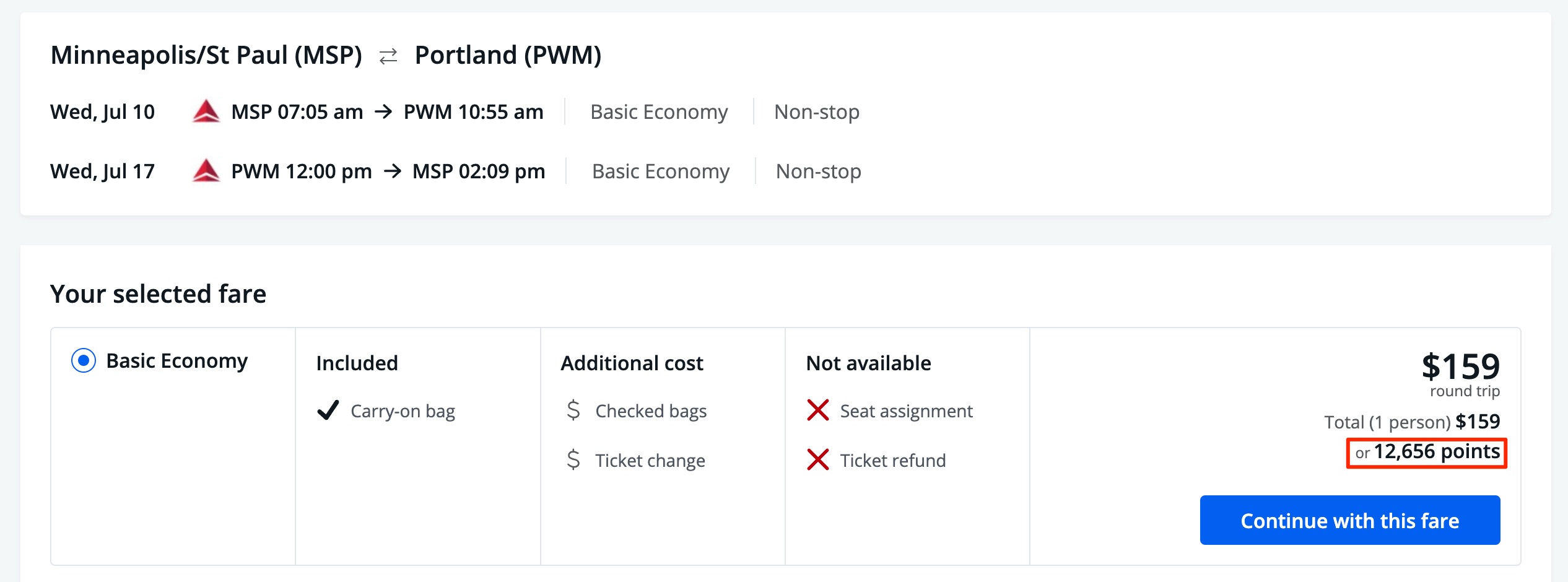 msp to portland chase travel