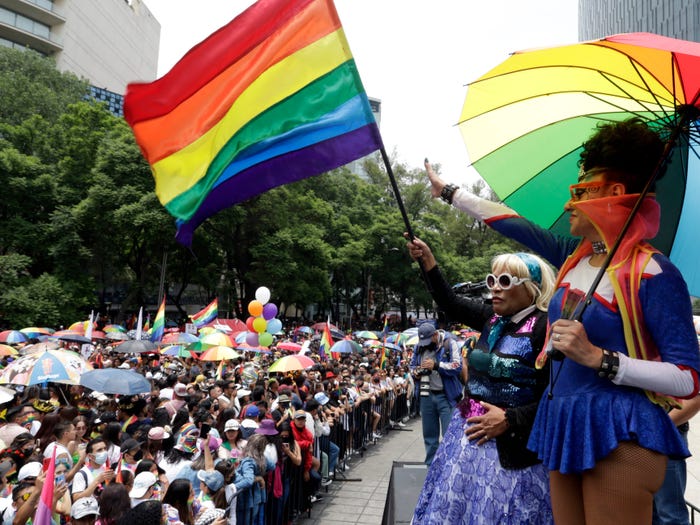 Thousands attend Mexico's 2022 Pride March in Mexico City.