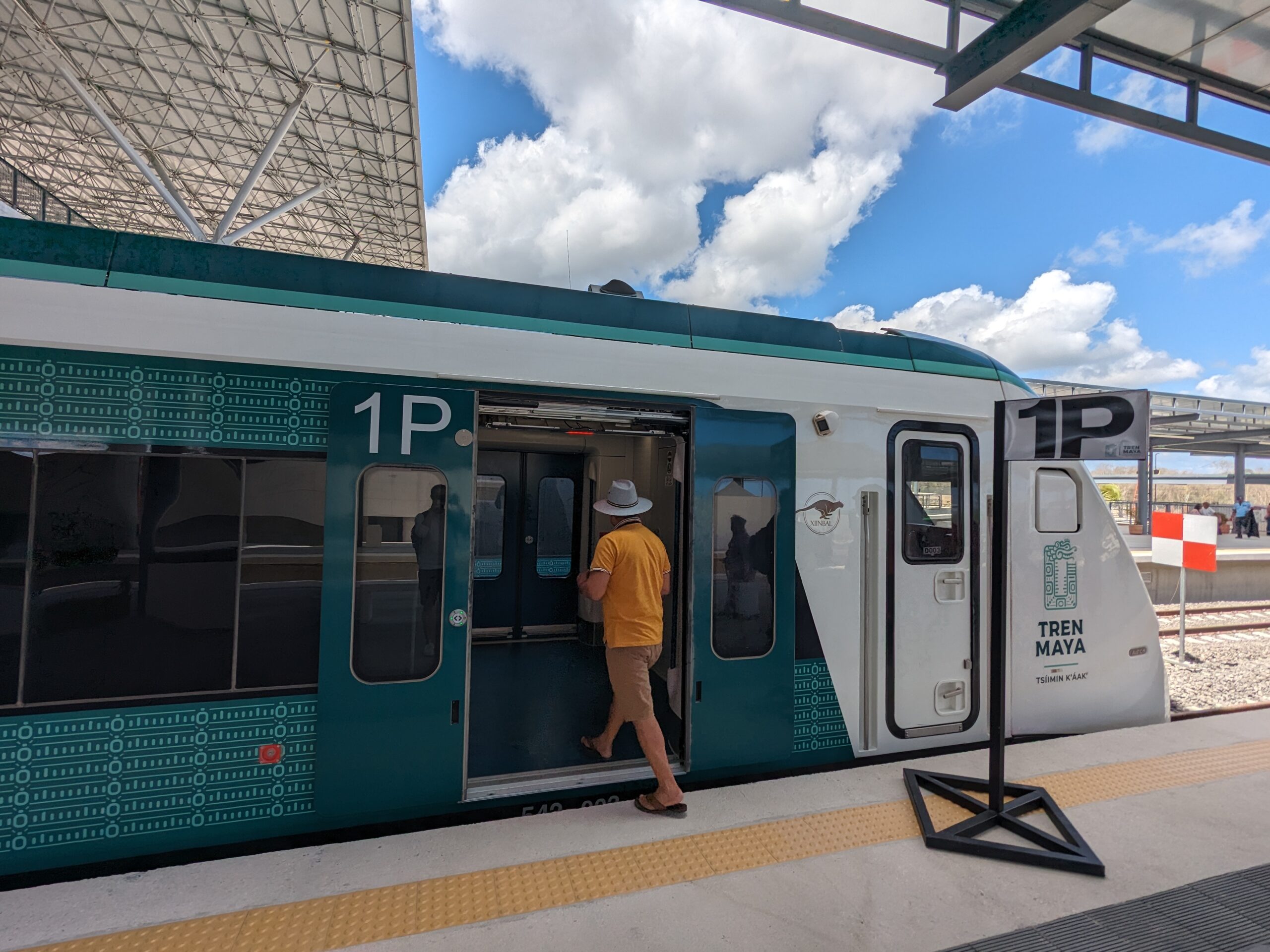 Passenger boarding Maya Train