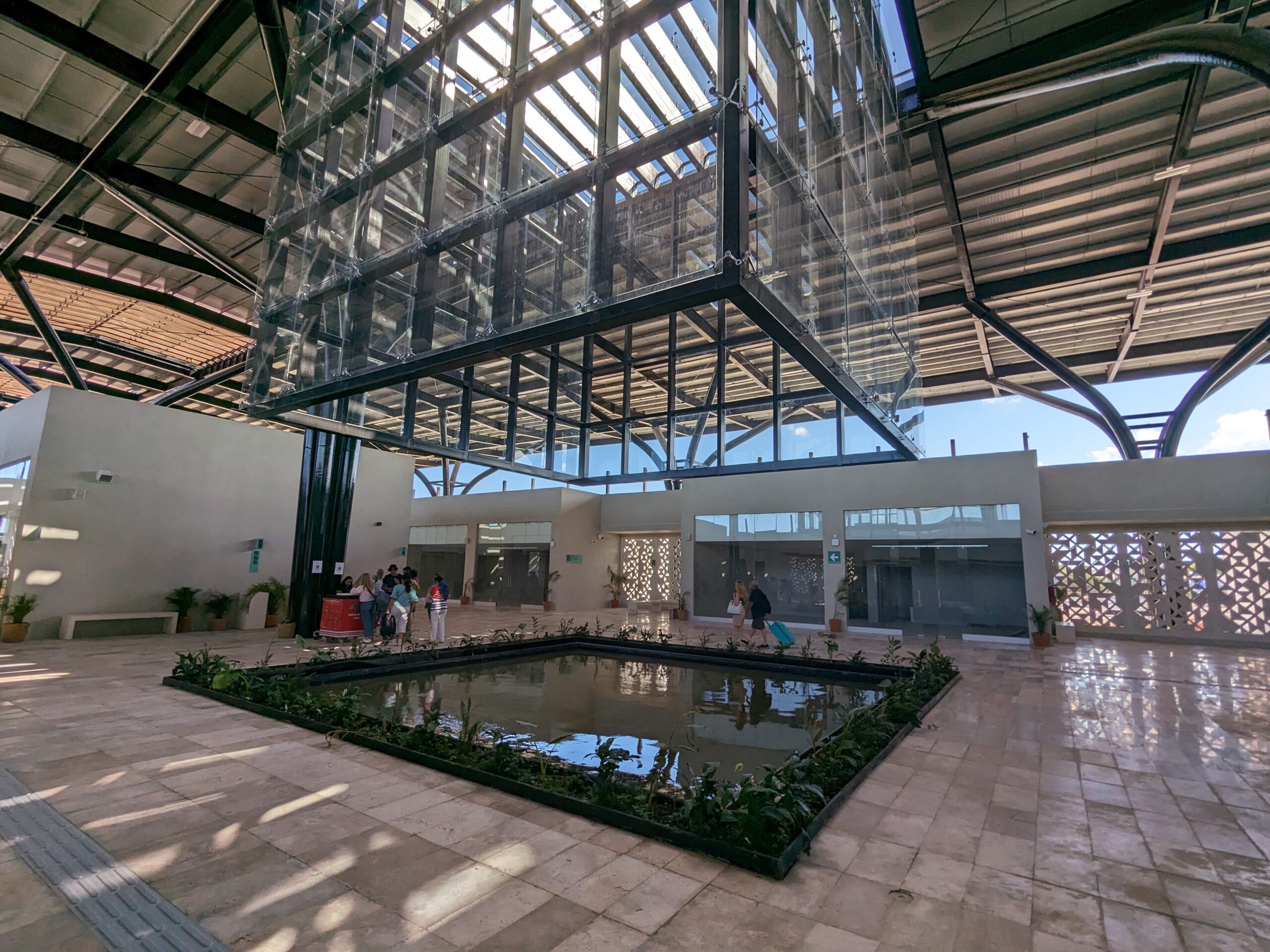 Playa del Carmen Station reflecting pool