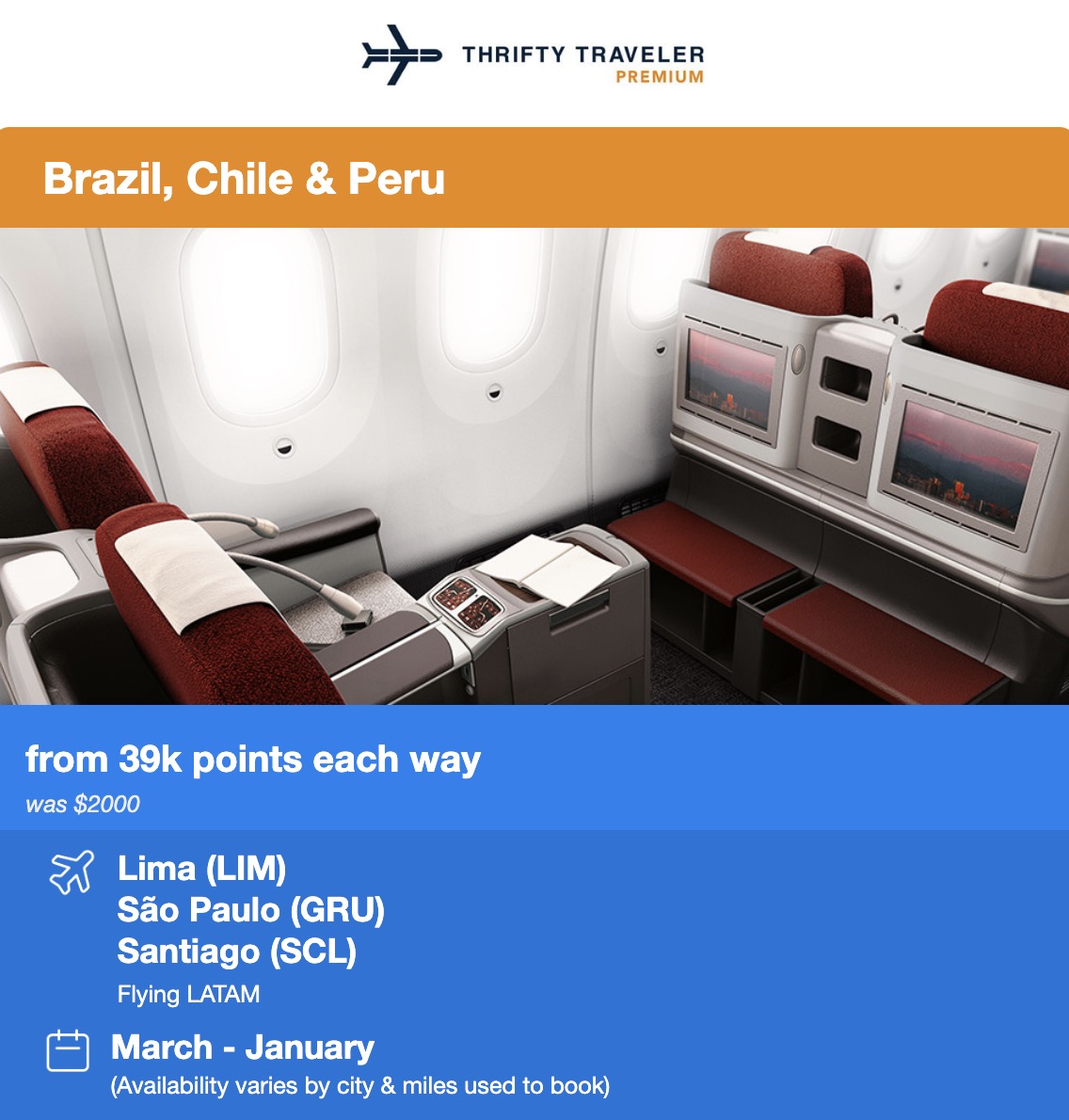 LATAM business class