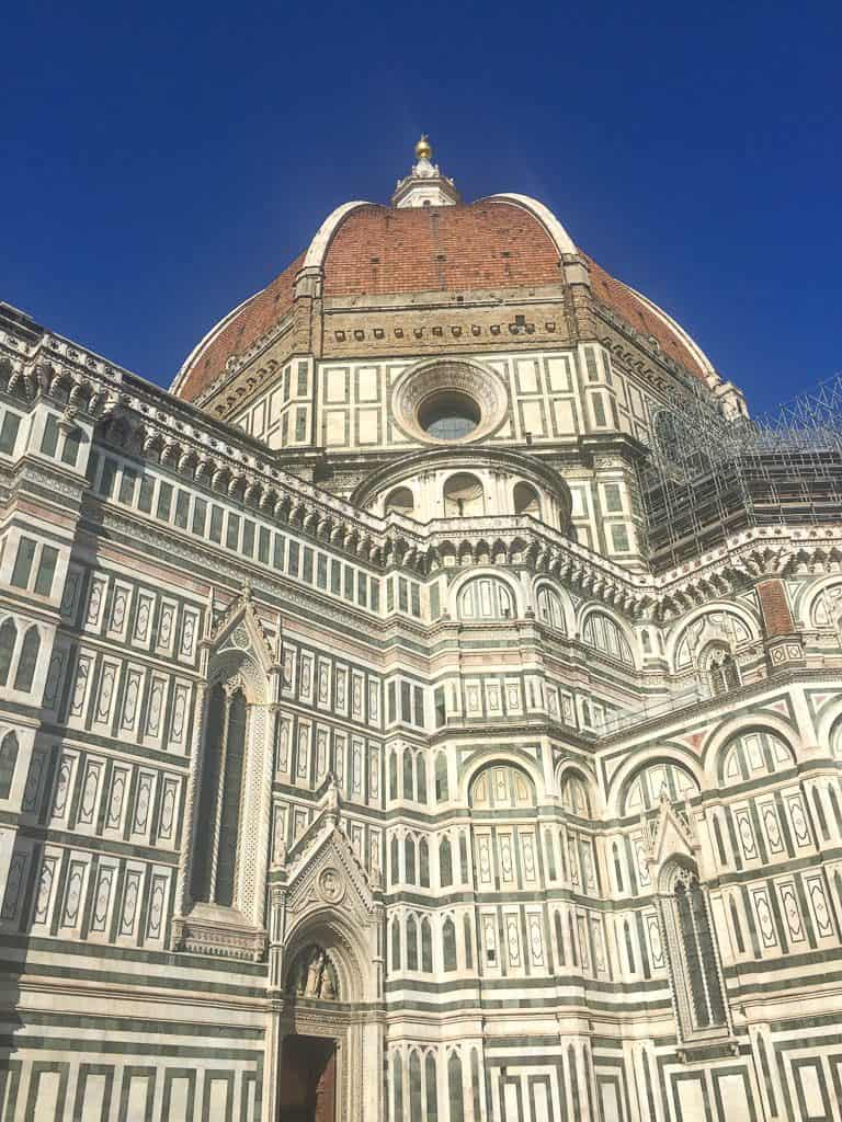 Outside of the ornate Duomo in Florence, one of the Best Places to Visit in Italy for the First Time