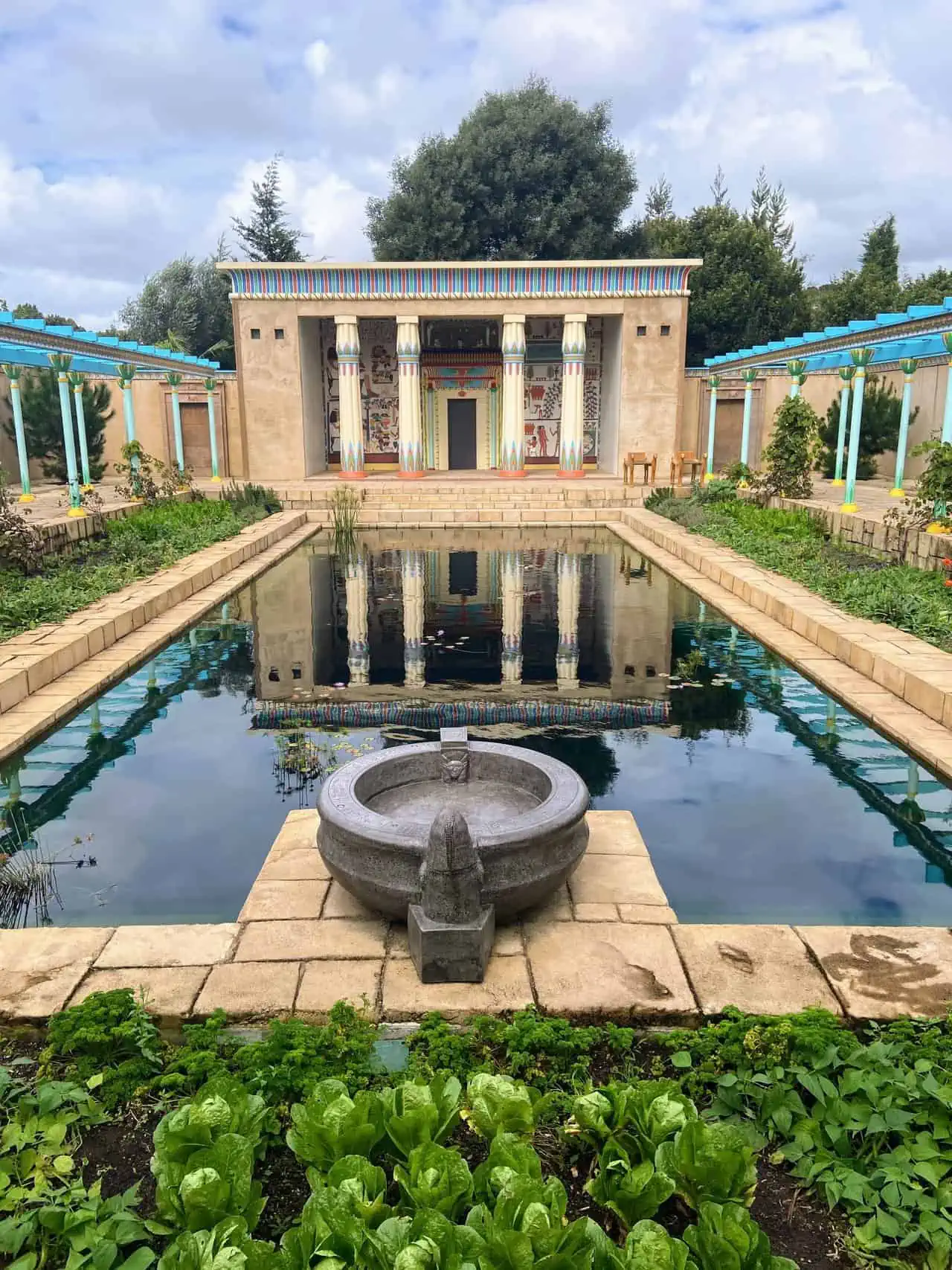 Egyptian Garden at Hamilton Gardens, Aotearoa, New Zealand