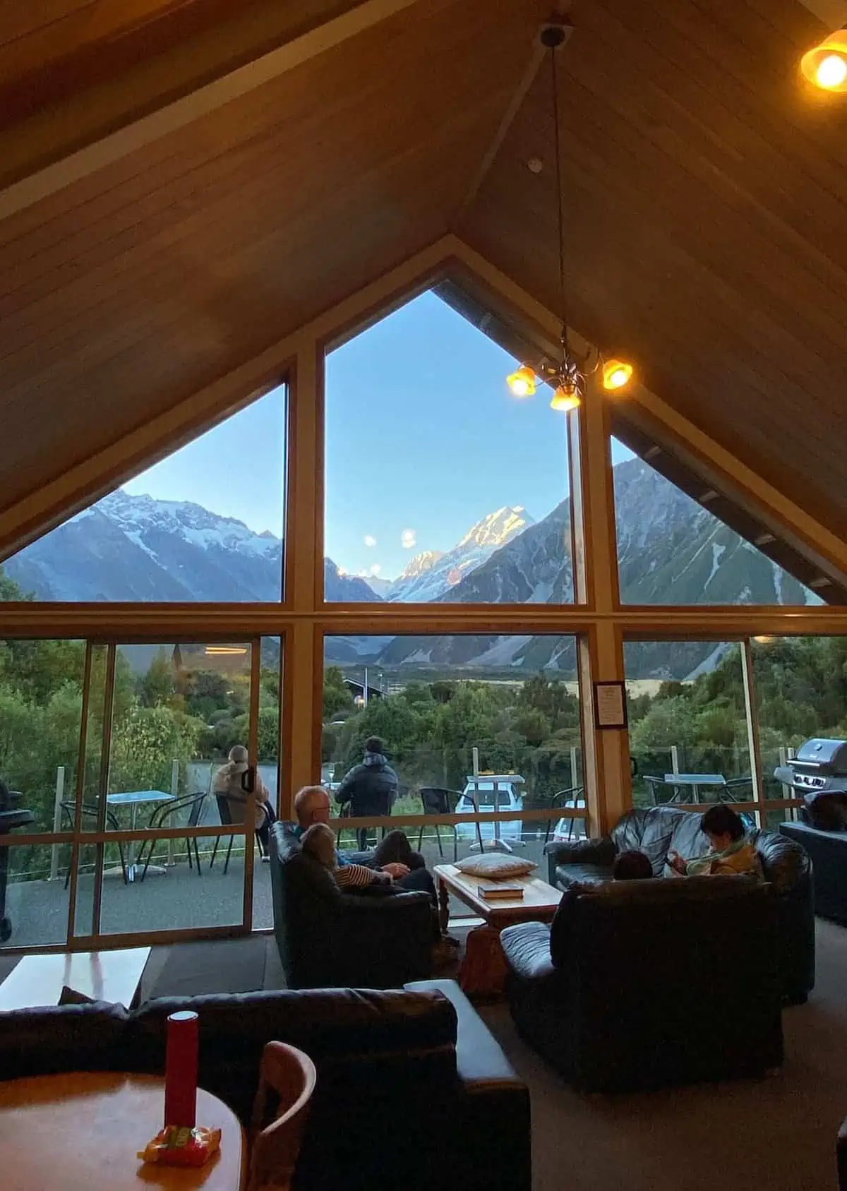 view from Aoraki Mt Cook Alpine Lodge