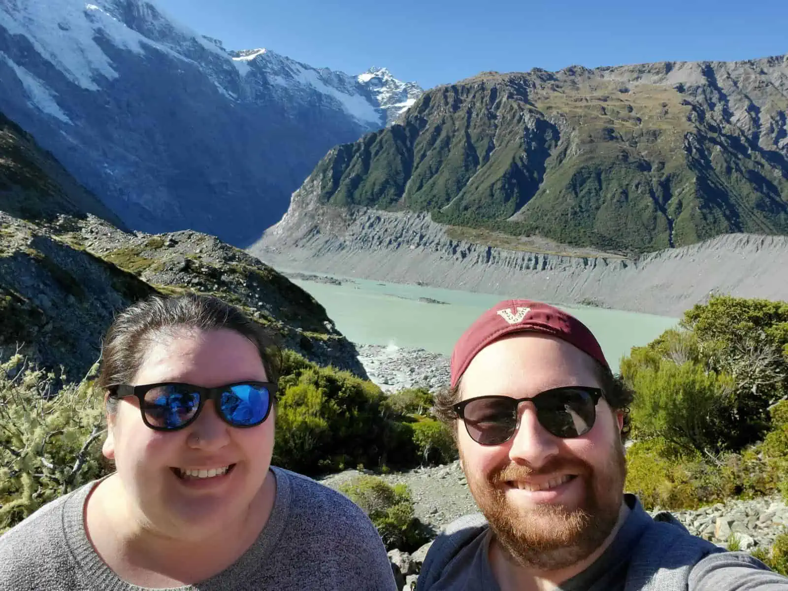 Riana and Colin selfie at Aoraki Mount Cook