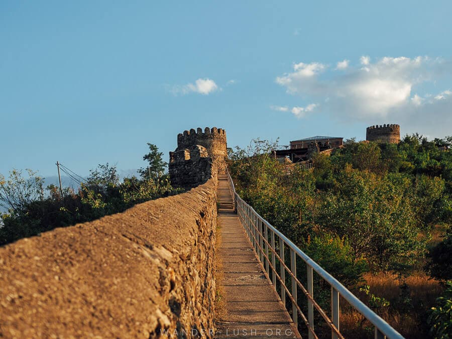 Atop of the old wall in Sighanghi.