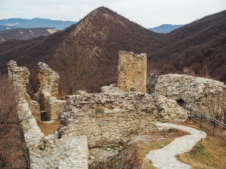 The ruins of Ujarma Fortress in Kakheti.