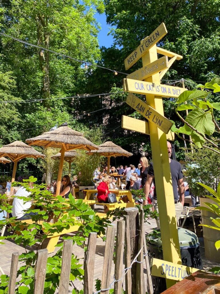 Vondeltuin Café in Vondelpark, Amsterdam - Serene outdoor café with rustic charm and vibrant community spirit