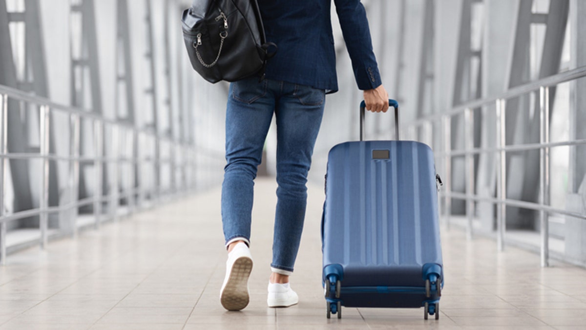 Man walking in airport