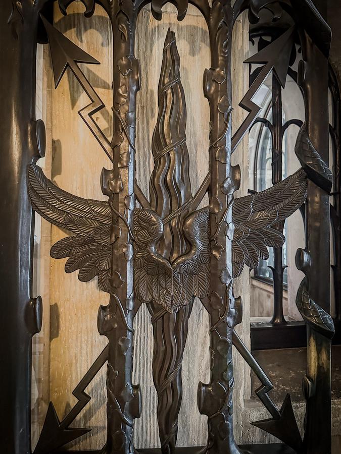 Intricate metal gate details at the Tribunal, Royal Palace of Amsterdam, Dutch historical landmark