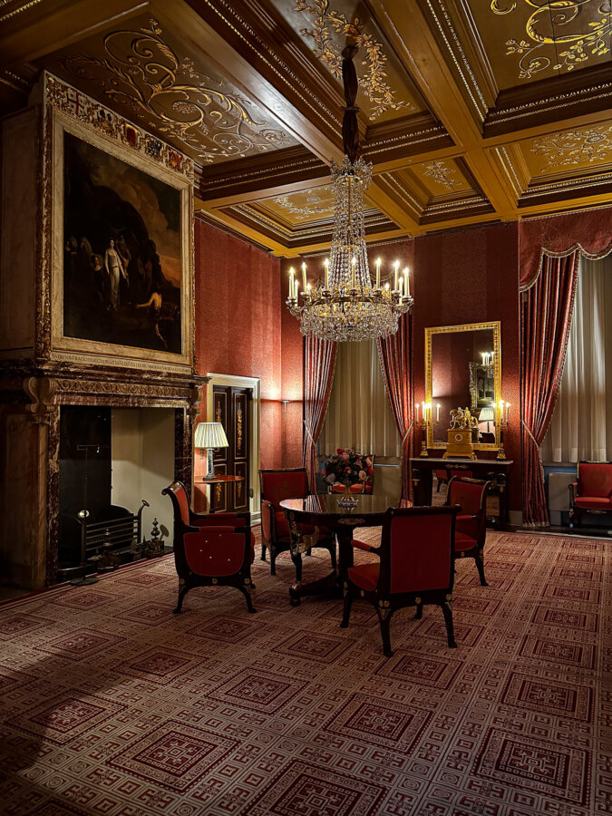 Furniture and display in Royal Palace of Amsterdam