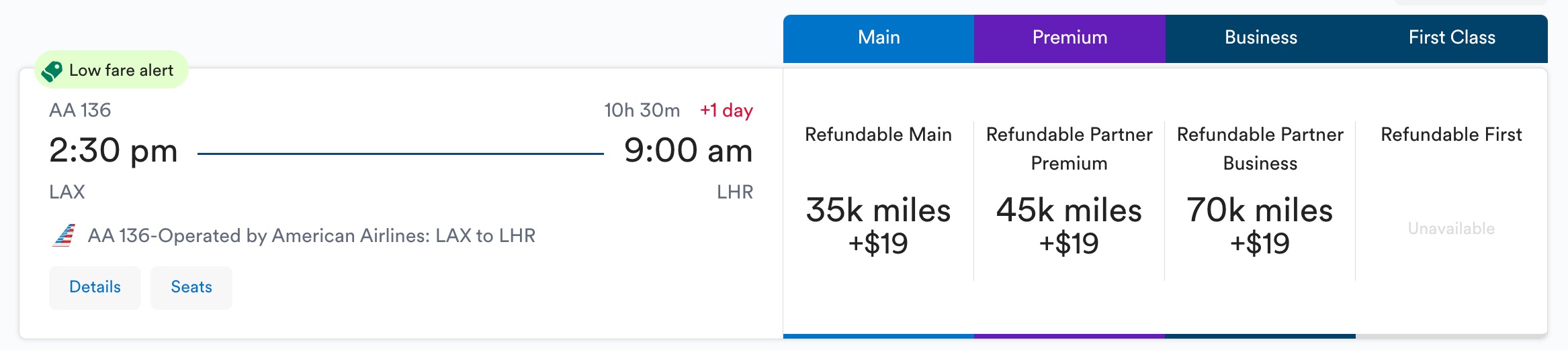 lax to london nonstop award