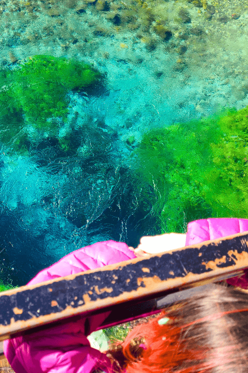 The view above blue eye from the viewing platform.