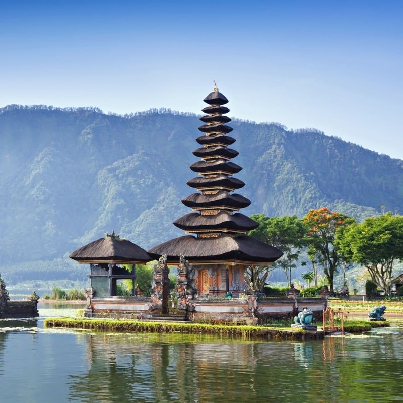 Pura Ulun Danu Bratan Pura Beratan Temple In Bali, Indonesia