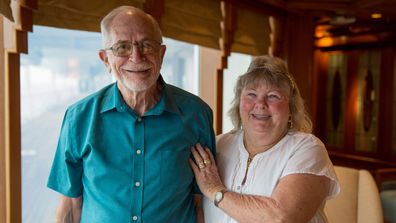 Marty and Jessica Ansen spend much of their time on cruises.