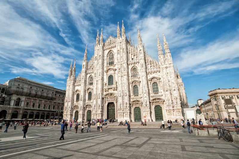 Duomo di Milano, one of the best places to visit in Northern Italy
