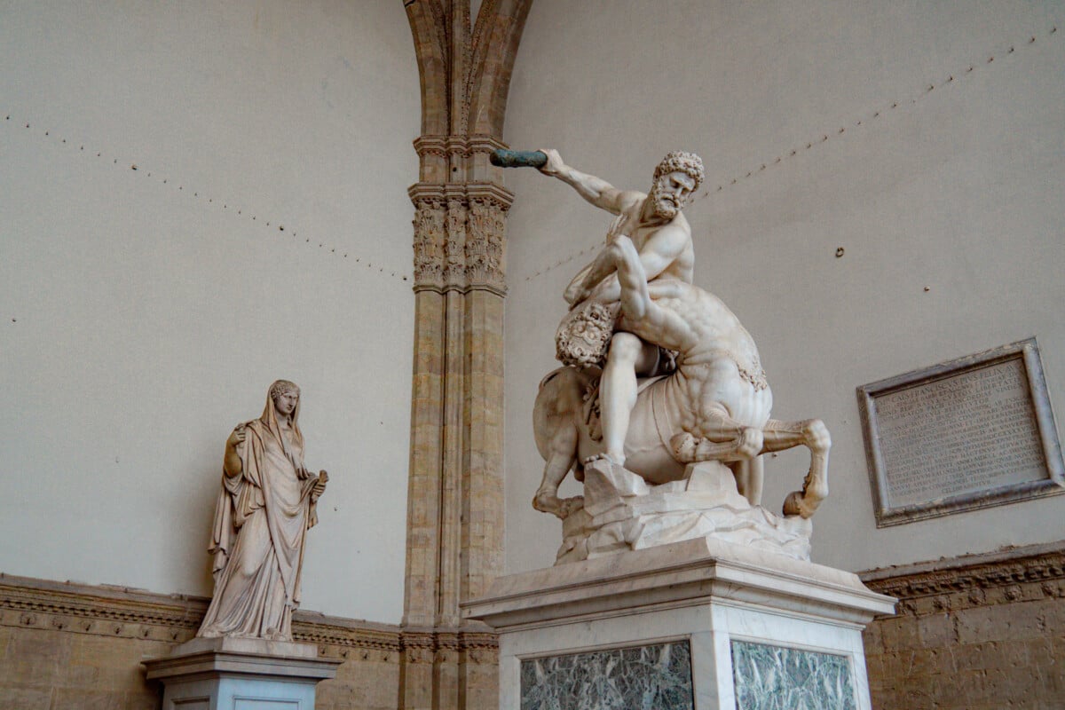 Loggia dei Lanza in Piazza di Signoria, one of the most famous landmarks in Florence