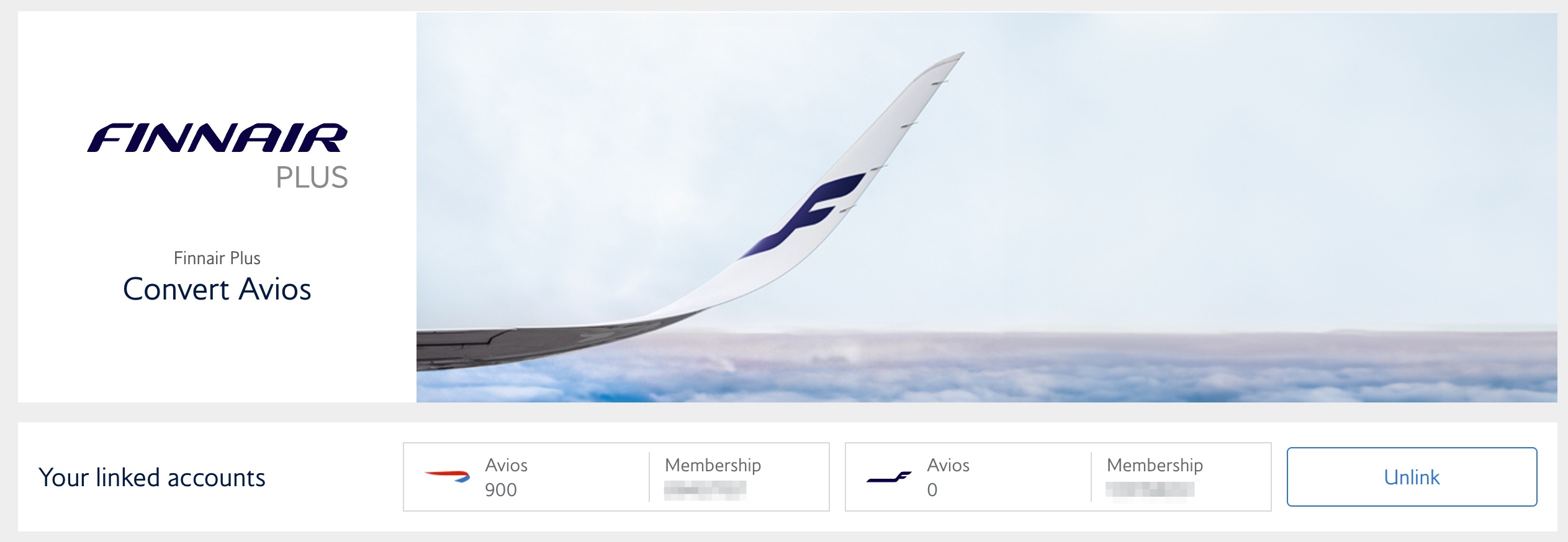 linked finnair BA accounts