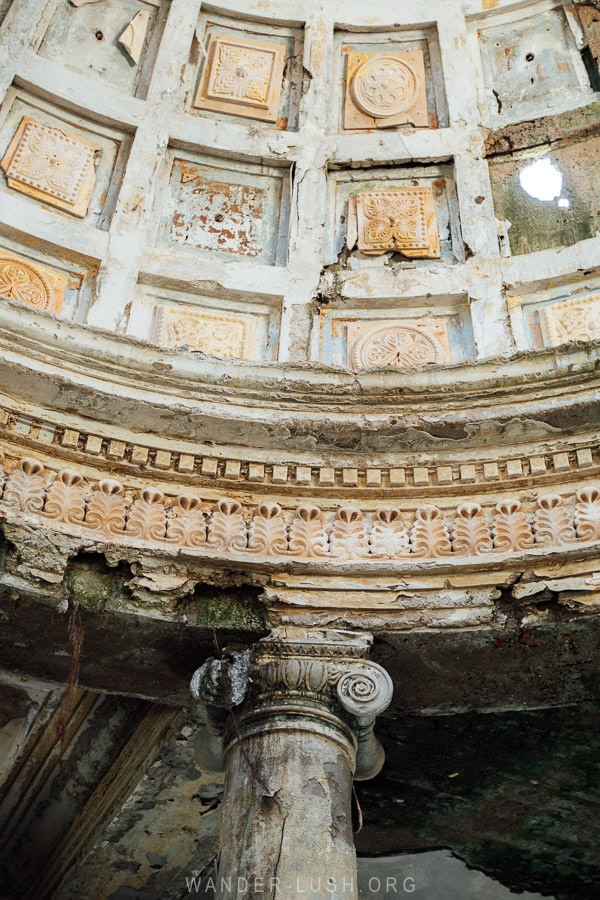 The dome of an abandoned sanatorium in Menji.