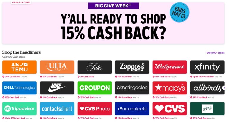 Get Up to 25% Cash Back (or 25x Amex Points) At Many Stores via Rakuten!