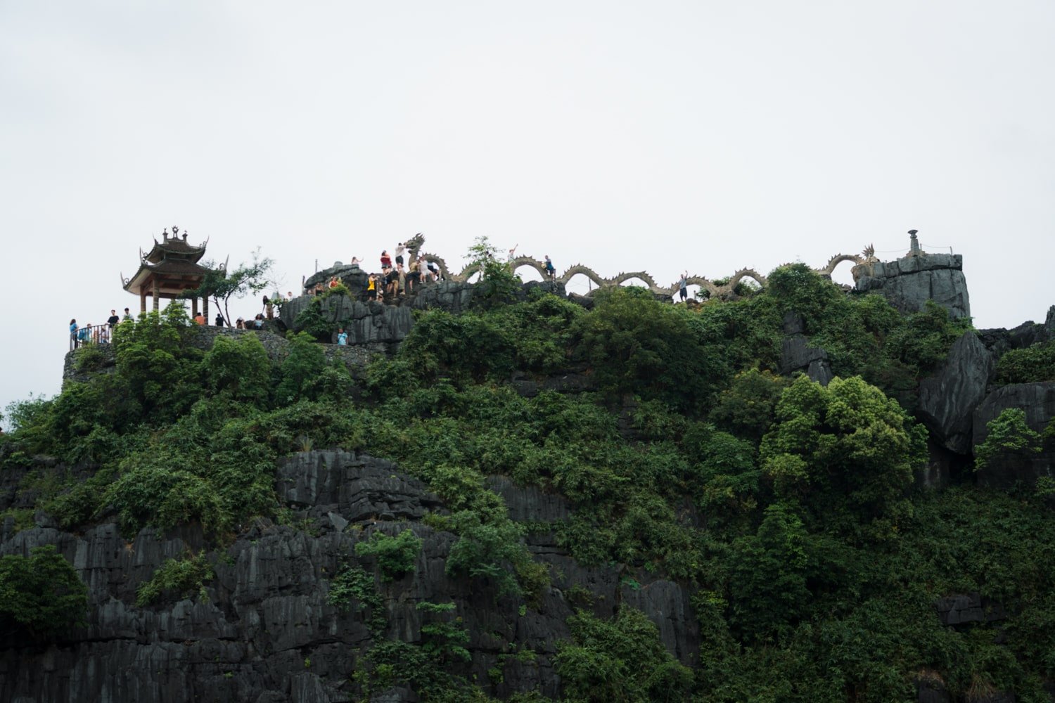 The Lying Dragon statue on top of Mua Cave in Northern Vietnam.