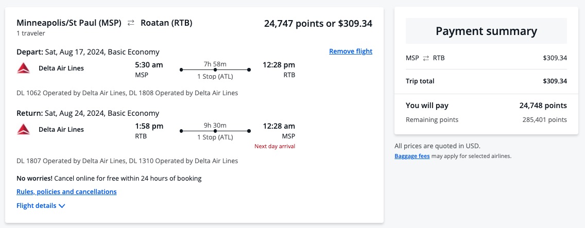 MSP-RTB Chase Travel Portal