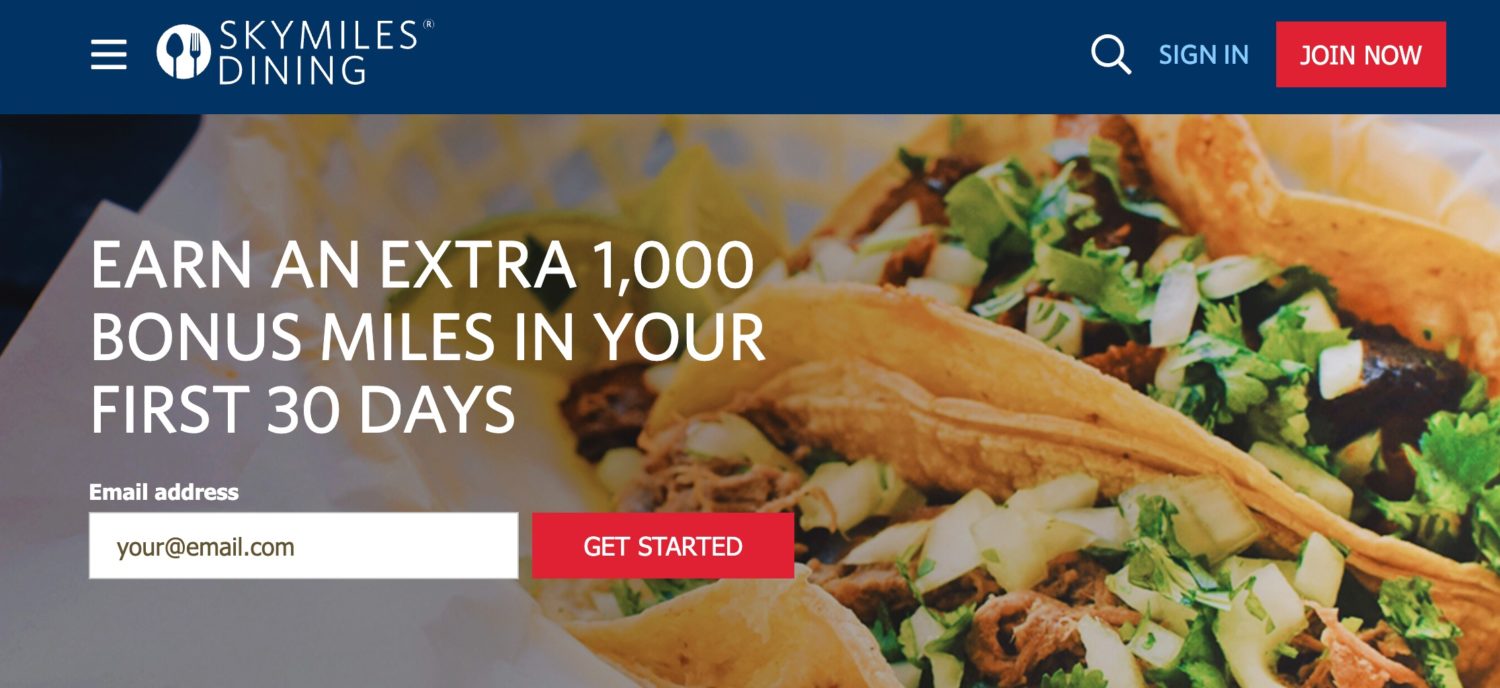 skymiles dining portal